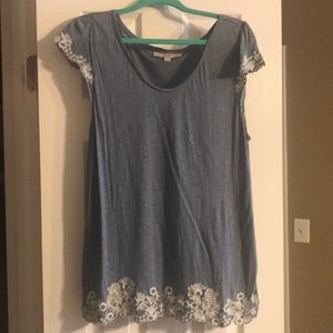 Loft top with lace